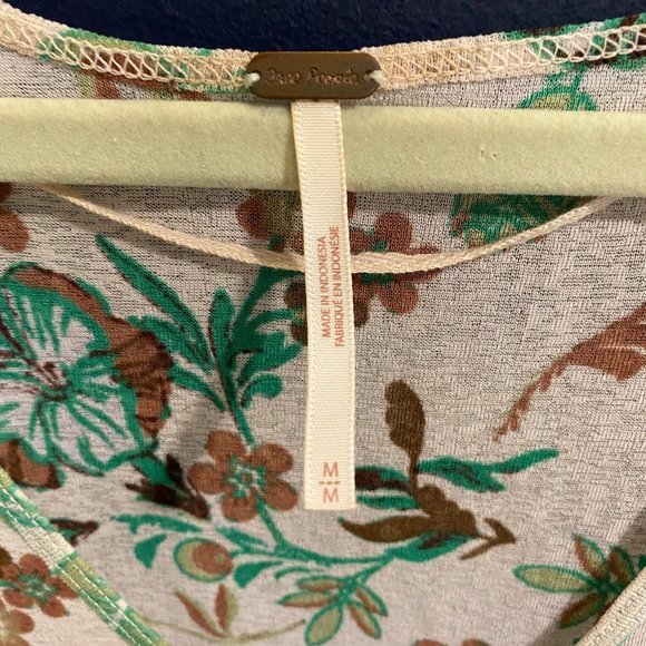 COPY - Free People Isabelle Neutral Floral Tunic - Picture 5 of 5